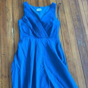 Teal Jcrew Chiffon Dress
